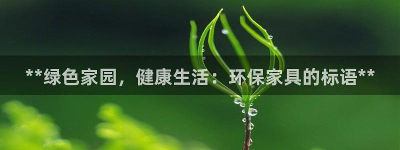 杏耀注册登录：**绿色家园，健康生活：环保家具的标语**